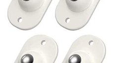 Set 4 rotite pivotante cu adeziv de lipit cu bila din metal