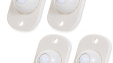 Set 4 rotite pivotante cu adeziv de lipit cu bila din plastic