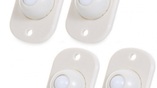Set 4 rotite pivotante cu adeziv de lipit cu bila din plastic