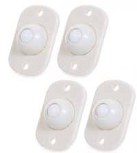 Set 4 rotite pivotante cu adeziv de lipit cu bila din plastic - 1