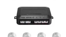 Set 4 Senzori de parcare auto afisaj LED GRI