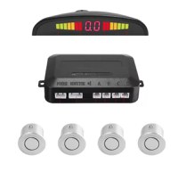 Set 4 Senzori de parcare auto afisaj LED GRI - 1