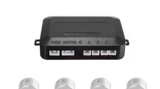 Set 4 Senzori de parcare auto afisaj LED GRI