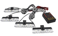 Set 4 stroboscoape cu 4 leduri lumina Galbena si Telecomanda - 1