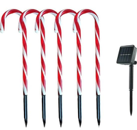 Set 5 Acadele de exterior  incarcare solara  40 cm  decoratiune luminoasa - 1