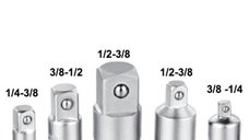Set 5 Adaptoare CROMATE 1/2  1/4  3/4  3/8