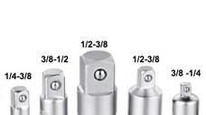 Set 5 Adaptoare CROMATE 1/2  1/4  3/4  3/8