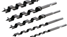 Set 5 piese burghii tip melc 3/8 5/8 3/4 7/8 1