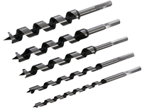 Set 5 piese burghii tip melc 3/8 5/8 3/4 7/8 1 - 1