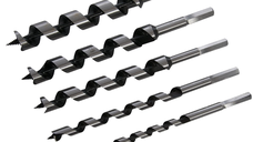 Set 5 piese burghii tip melc 3/8 5/8 3/4 7/8 1