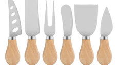 Set 6 cutite pentru branzeturi cu maner de lemn