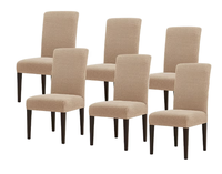 Set 6 huse pentru scaun cu centura elastica MARO DESCHIS - 1