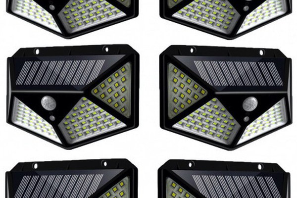 Set 6 Lampi Solare ULTRA 100 LED cu Senzor de Miscare si Lumina 3 Moduri ILUMINARE