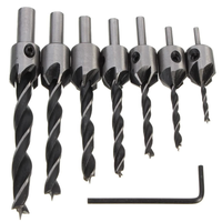 Set 7 Burghie pentru lemn LASERLINE cu Zencuitor/Limitare profunzime - 1