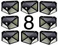 Set 8 Lampi ULTRA 100 LED Solare cu senzor de miscare si lumina 3 moduri ILUMINARE - 1