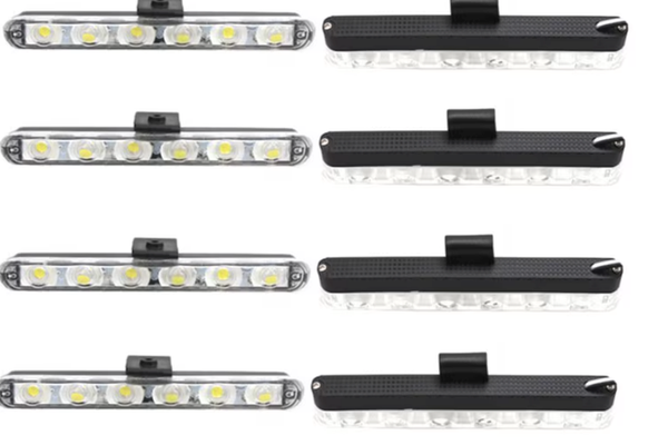 Set 8 lumini stroboscop galbene 6 LED grila telecomanda 12V