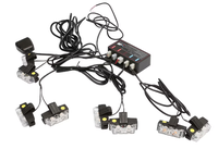 Set 8 stroboscoape auto cu 2 LED lumina galbena 12V - 1