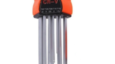 Set 9 chei hexagonale tip imbus cu capat sferic SCURTE 1.5-10mm