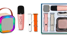 Set boxa bluetooth cu microfon karaoke si ceas smartwatch ZT 005