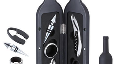 Set cadou in forma de STICLA cu  5 accesorii pentru vin cu 6 piese 32 cm LY