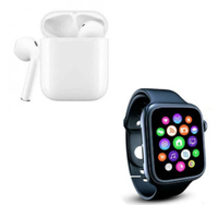 Set Ceas smartwatch inteligent si casti stereo wireless - 1