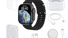 Set Ceas Smartwatch X8 Unique Combination sport Bluetooth Magnetic Battery Pack