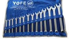 Set chei combinate fixe si inelare Yofe 14 piese  8 - 24 mm