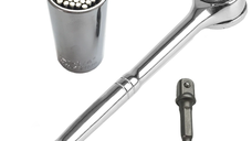 Set cheie tubulara cu clichet  si ADAPTOR universal din otel inoxidabil 7-19mm