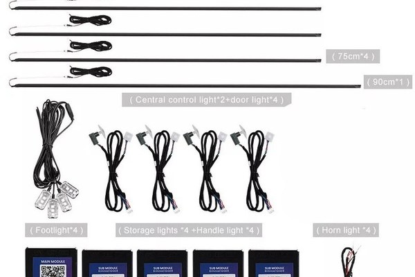 Set cu 18 lumini ambientale RGB Shymphony cu aplicatie bluetooth