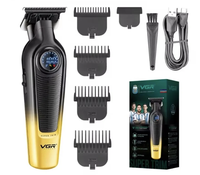 Set cu aparat de tuns fara fir VGR V 996 4 distantiere afisaj LED autonomie 300min - 1