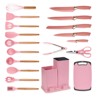 Set de 19 piese ROZ ustensile de bucatarie cu tocator si suport depozitare inclus ROZ - 1