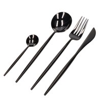 Set de 24 piese tacamuri in stil portughez- culoare NEGRU - 1