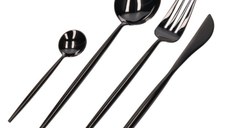 Set de 24 piese tacamuri in stil portughez- culoare NEGRU