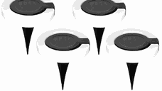 Set de 4 lampi solare rotunde cu LED alb pentru gradina