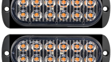 Set doua proiectoare cu 12 Leduri 36W 2 Fire Lampi Gabarit
