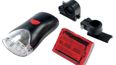 Set far si stop bicicleta BL 308 far 5W LED COB stop 5 LED rezistenta la intemperii