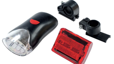 Set far si stop bicicleta BL 308 far 5W LED COB stop 5 LED rezistenta la intemperii