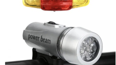 Set far si stop bicicleta XY 108 far tip lanterna detasabil stop in 2 culori