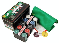 Set Joc de Poker cu 200 Jetoane si Cutie Metalica + Accesorii Complete - 1