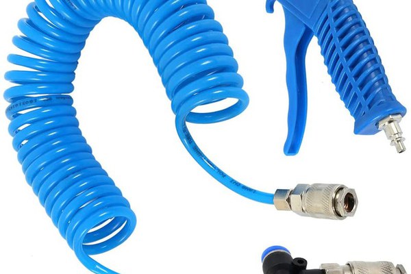 Set pistol de suflat aer  furtun spirala de 5 m T de conectare camion