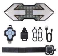 Set semnalizator bicicleta HYD 040 cu incarcare USB si telecomanda - 1