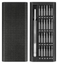 Set Surubelnite de Precizie 24 in 1 cu Trusa de depozitare Neagra - 1