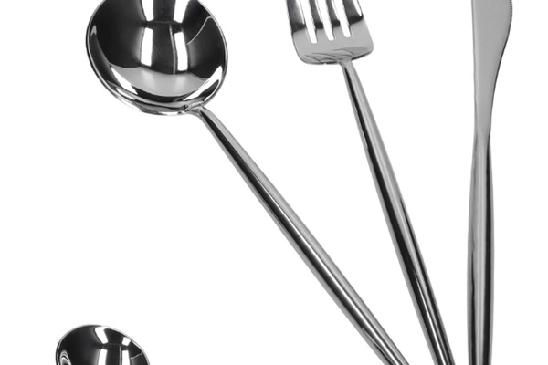 Set tacamuri 24 piese stil portughez otel inoxidabil culoare ARGINTIU