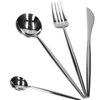 Set tacamuri 24 piese stil portughez otel inoxidabil culoare ARGINTIU - 1