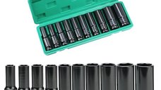 Set trusa tubulare impact Otel 10 piese 1/2 inch de la 8 la 24mm Negru