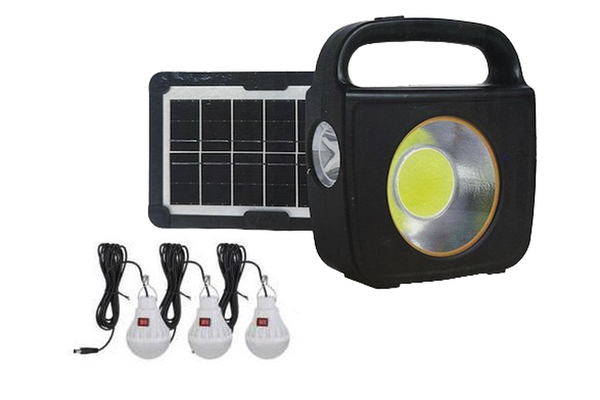 Sistem solar pentru Iluminat Casa CC002-1 cu Panou si 3 Becuri 100W