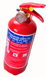 Stingator 1 Kg cu pulbere ABC si cu ceas - 1
