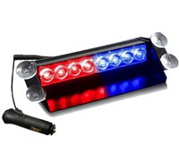 Stroboscop LED auto parbriz COB rosu albastru - 1