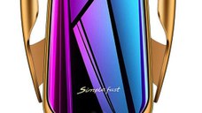 Suport Auto Auriu R1 Senzor Incarcare Fast Charge Wireless