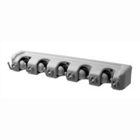 Suport de Perete pentru Maturi si Mopuri cu 6 Carlige Broom Holder - 1